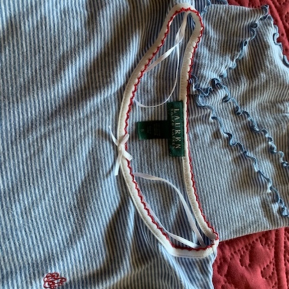 Ralph Lauren nighty, blue and white, small - Picture 1 of 6